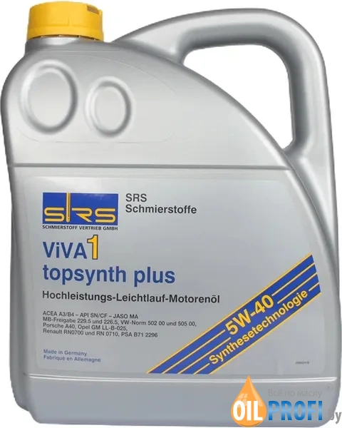 SRS Viva 1 topsynth plus 5W-40 5л
