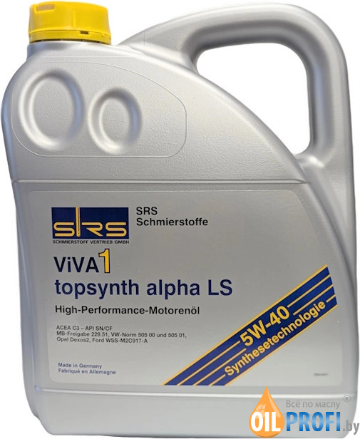 SRS Viva 1 topsynth alpha LS 5W-40 5л