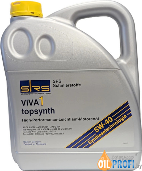 SRS Viva 1 topsynth 5W-40 5л